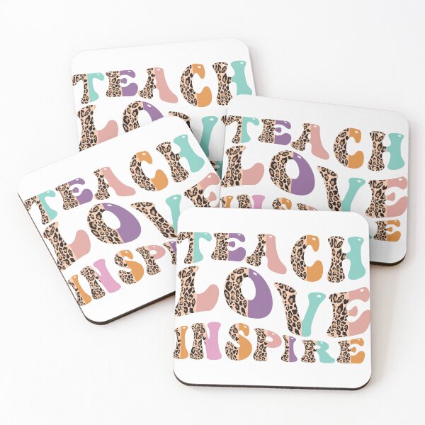 Item preview, half leopard Teach love inspire retro designed and sold by BlueDiamond-19.