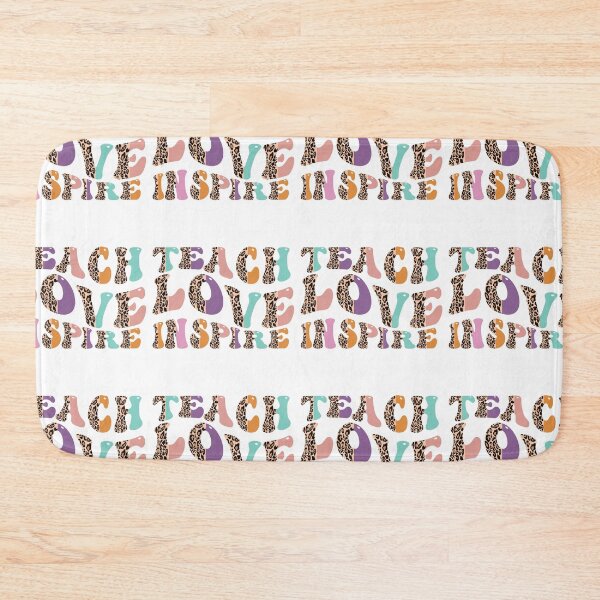 Item preview, half leopard Teach love inspire retro designed and sold by BlueDiamond-19.