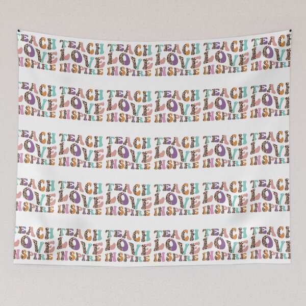 Item preview, half leopard Teach love inspire retro designed and sold by BlueDiamond-19.