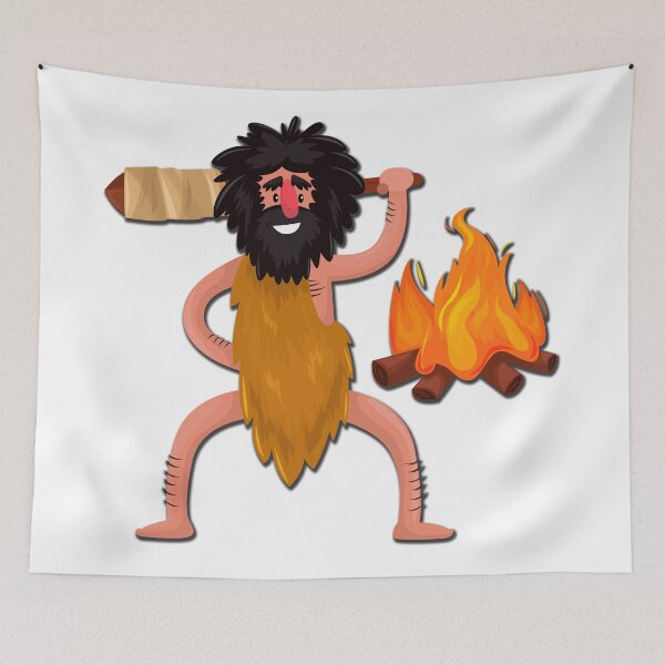 Item preview, Caveman, funny, prehistoric, cartoon, designed and sold by SUNDigital123.