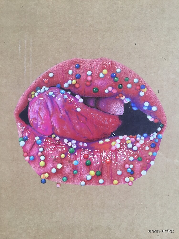 "Sprinkles Lip Drawing" Art Print for Sale by anonartist Redbubble