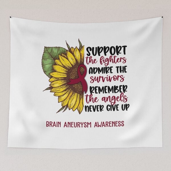 Item preview, Brain Aneurysm Awareness - Support the Fighters Admire the Survivors Remember the Angels Never Give Up designed and sold by whlrcheryl.