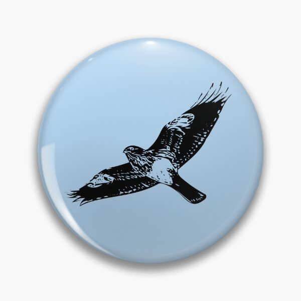 Item preview, Rough Legged Hawk Buzzard Flying Black Design designed and sold by designsasstultd.