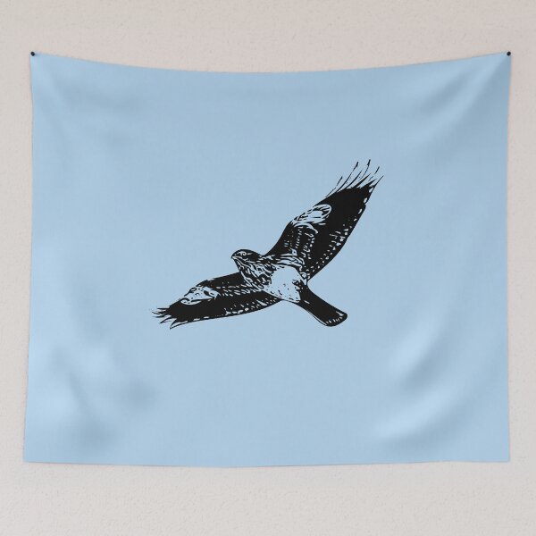Item preview, Rough Legged Hawk Buzzard Flying Black Design designed and sold by designsasstultd.
