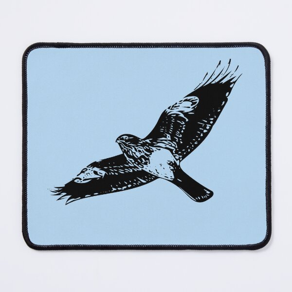 Item preview, Rough Legged Hawk Buzzard Flying Black Design designed and sold by designsasstultd.