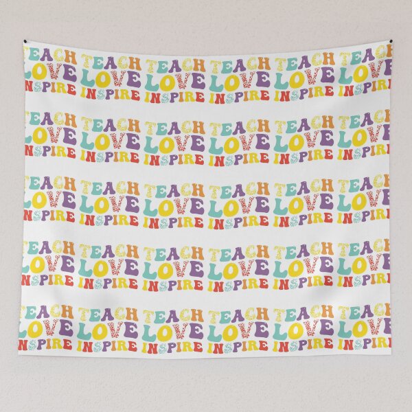 Item preview, Teach love inspire retro designed and sold by BlueDiamond-19.