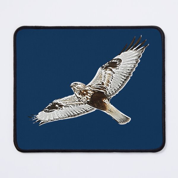 Item preview, Rough Legged Hawk Buzzard Flying White Alternate Design designed and sold by designsasstultd.