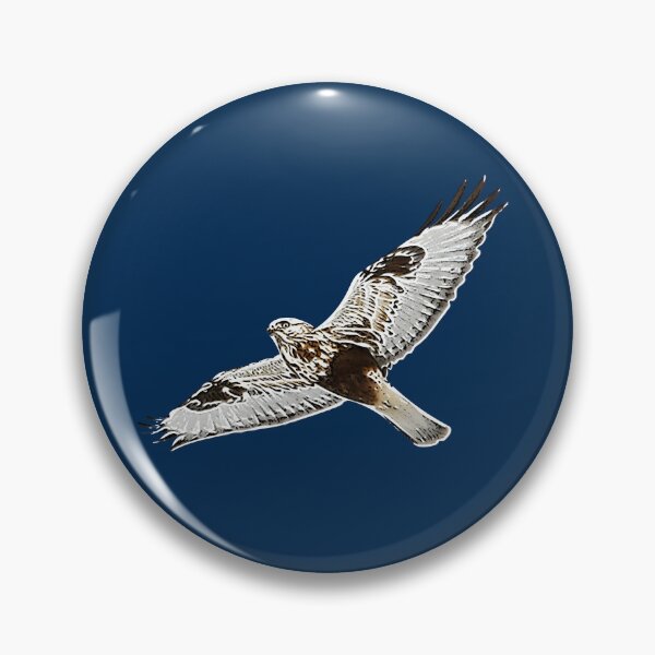 Item preview, Rough Legged Hawk Buzzard Flying White Alternate Design designed and sold by designsasstultd.