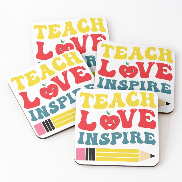 Item preview, Teach love inspire retro designed and sold by BlueDiamond-19.