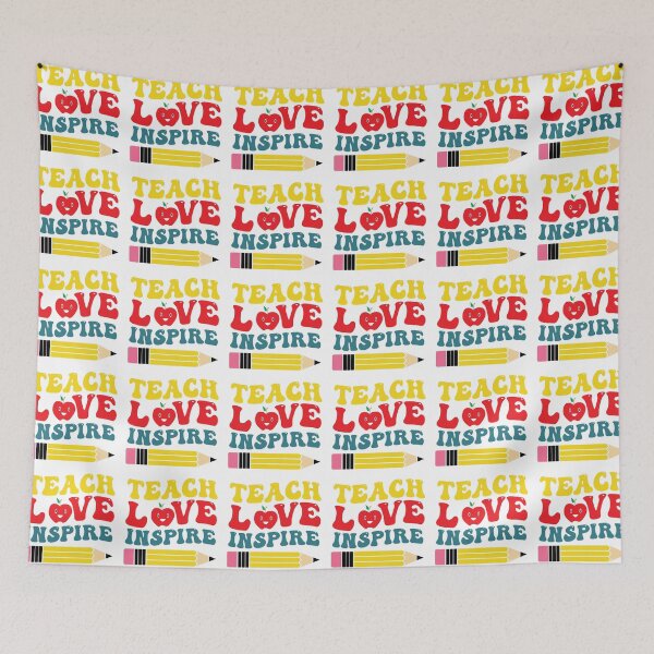 Item preview, Teach love inspire retro designed and sold by BlueDiamond-19.