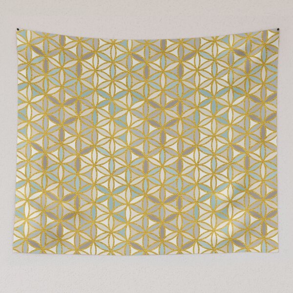 Item preview, Sacred Geometry-Flower Of Life-Blues designed and sold by Pamelandia.