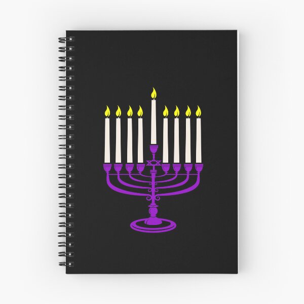 Item preview, purple menorah hanukkah  designed and sold by Gossip Rag.