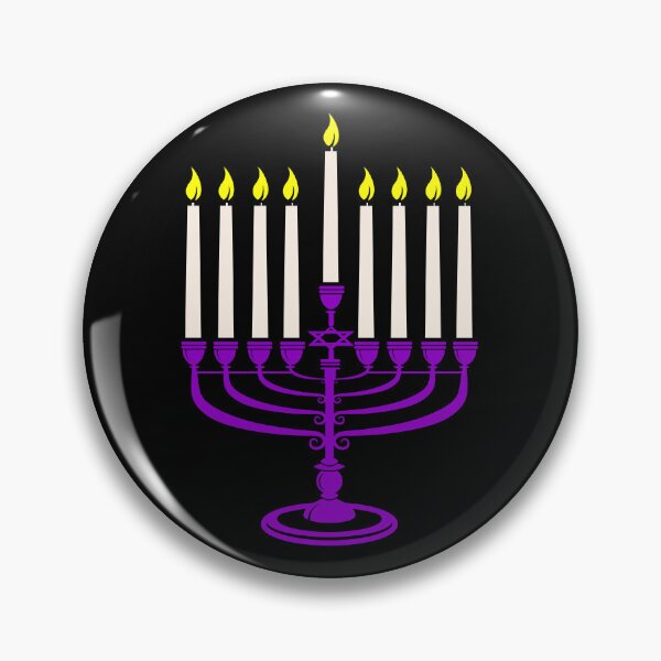 Item preview, purple menorah hanukkah  designed and sold by Gossip Rag.