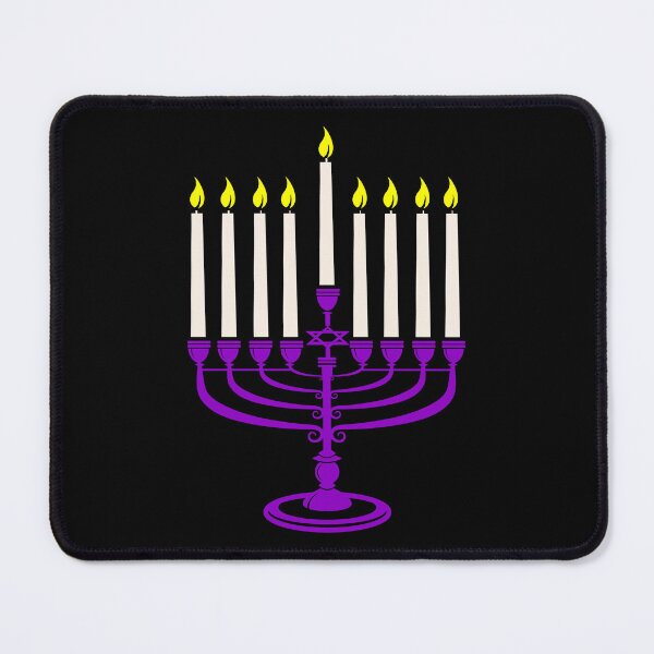 Item preview, purple menorah hanukkah designed and sold by Gossip Rag.