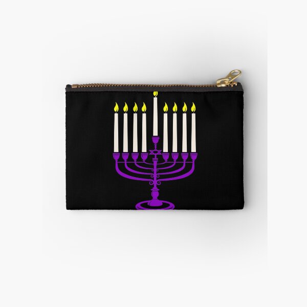 Item preview, purple menorah hanukkah  designed and sold by Gossip Rag.