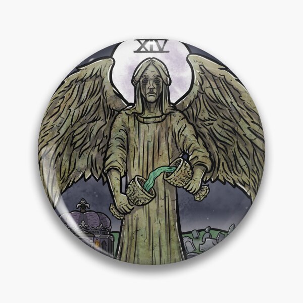 Item preview, Temperance Tarot Card Halloween Gothic Creepy Crying Angel Statue designed and sold by TheGhoulishGarb.