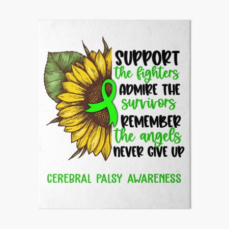 Item preview, Cerebral Palsy Awareness - Support the Fighters Admire the Survivors Remember the Angels Never Give Up designed and sold by whlrcheryl.