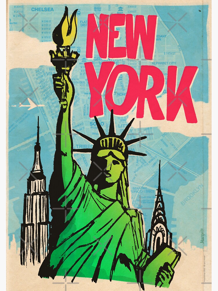 New York Vintage Travel Poster
