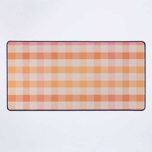 Item preview, Retro Modern Gingham Check Stripe Pattern in Faded Thulian Pink and Orange designed and sold by kierkegaard.