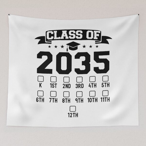 Item preview, Kindergarten Class of 2035 First Day of School Check Mark designed and sold by unfinishedneigh.