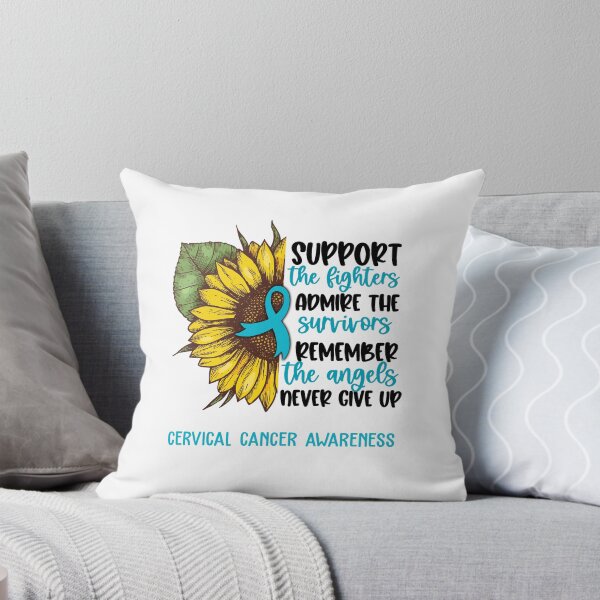 Item preview, Cervical Cancer Awareness - Support the Fighters Admire the Survivors Remember the Angels Never Give Up designed and sold by whlrcheryl.