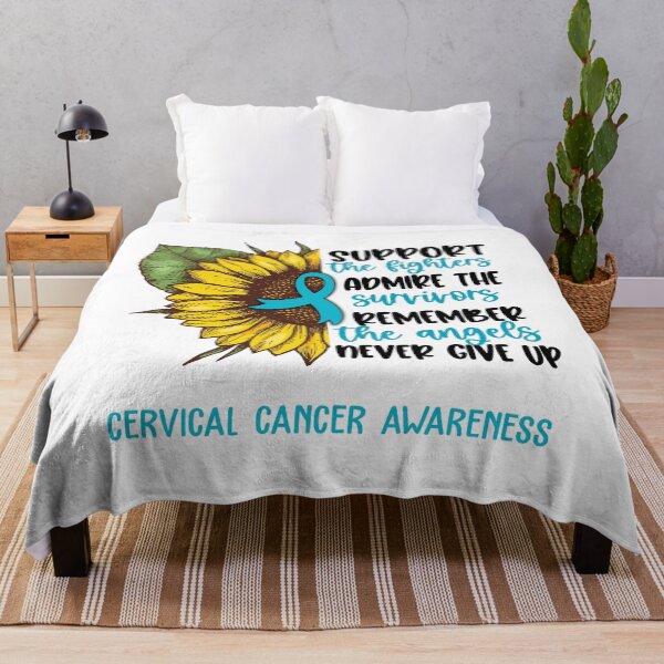 Item preview, Cervical Cancer Awareness - Support the Fighters Admire the Survivors Remember the Angels Never Give Up designed and sold by whlrcheryl.