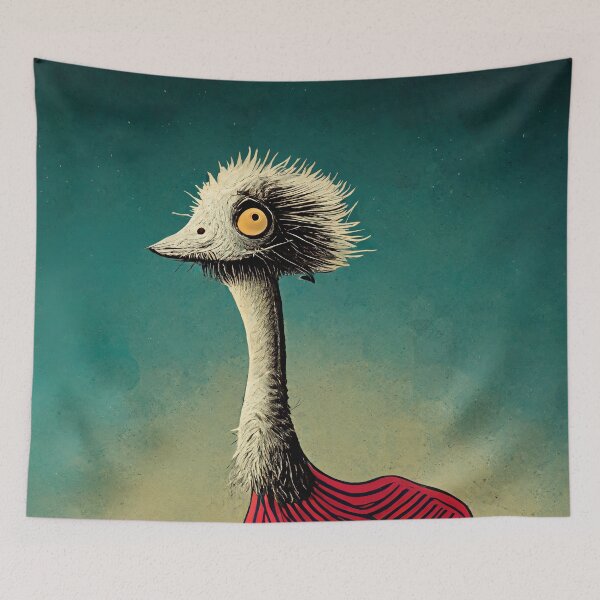 Item preview, Dr Seuss inspired Ostrich designed and sold by ThePurpleMelon.