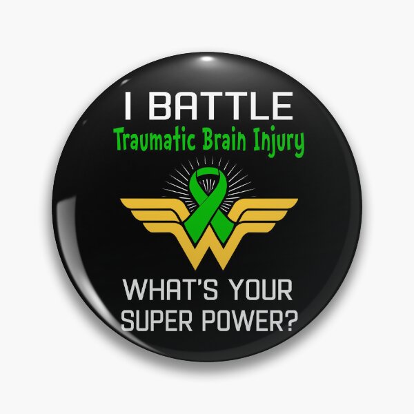 Item preview, I Battle Traumatic Brain Injury What's Your Super Power Support Traumatic Brain Injury Warrior Gifts  designed and sold by Sabfit.