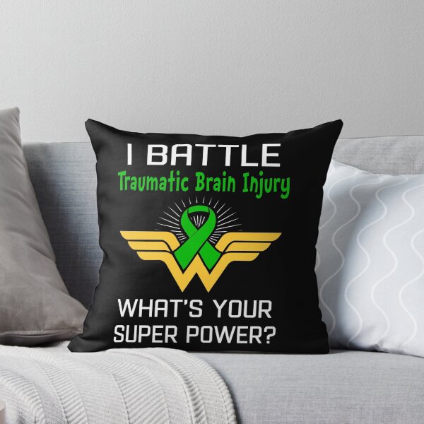 Item preview, I Battle Traumatic Brain Injury What's Your Super Power Support Traumatic Brain Injury Warrior Gifts  designed and sold by Sabfit.