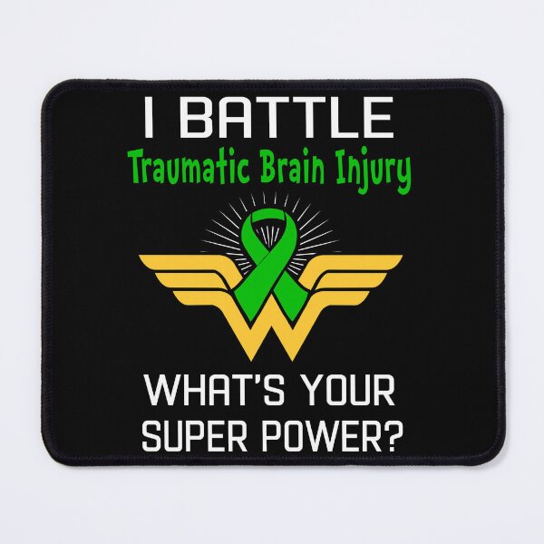 Item preview, I Battle Traumatic Brain Injury What's Your Super Power Support Traumatic Brain Injury Warrior Gifts  designed and sold by Sabfit.