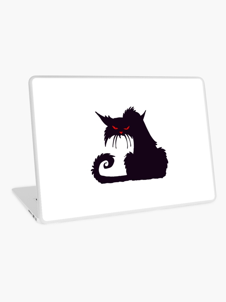 Skin Adhesive D Ordinateur Chat Dessin Anime Chat Grincheux Amoureux Des Chats Silhouette Moggy Chat Noir Animal De Compagnie Felin Chat Femme Chat Chatte Par Tomsredbubble Redbubble