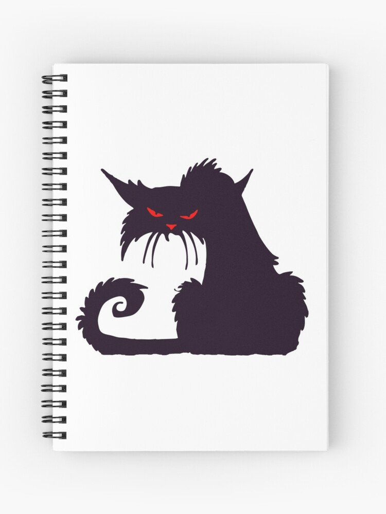 Cahier A Spirale Chat Dessin Anime Chat Grincheux Amoureux Des Chats Silhouette Moggy Chat Noir Animal De Compagnie Felin Chat Femme Chat Chatte Par Tomsredbubble Redbubble