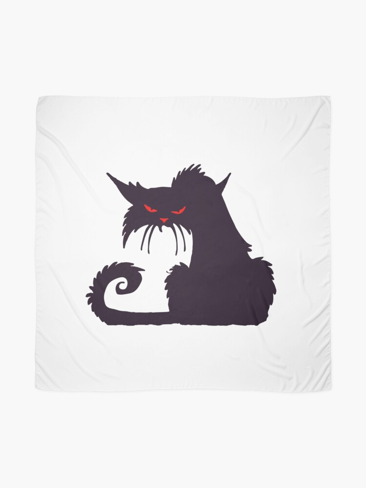 Foulard Chat Dessin Anime Chat Grincheux Amoureux Des Chats Silhouette Moggy Chat Noir Animal De Compagnie Felin Chat Femme Chat Chatte Par Tomsredbubble Redbubble