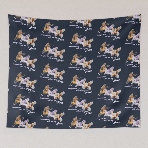 Item preview, Imagination Will Set You Free Flying Pegasus Horses designed and sold by Siela.