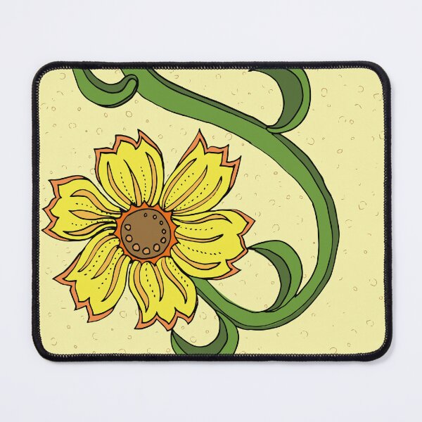 Item preview, Vining Sunflower cartoon illustration, Vibrant Sun Flowers designed and sold by AngelDawnDesign.