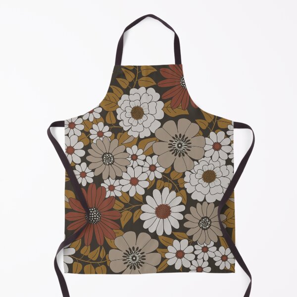 Item preview, Brown, Orange, and Ivory Retro Flower Pattern designed and sold by Eyestigmatic.