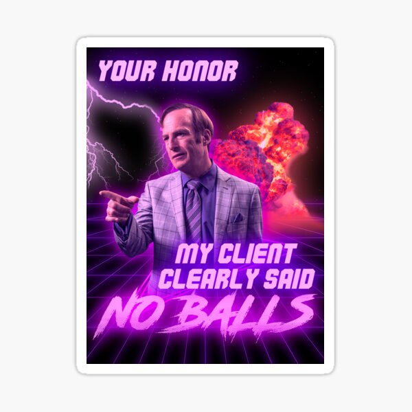 "No Balls" Sticker for Sale by Srollins001 Redbubble