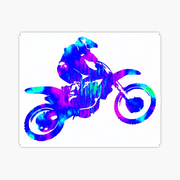 Motocross hoch Sticker