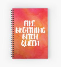 Fire Breathing Queen -Watercolor Spiral Notebook