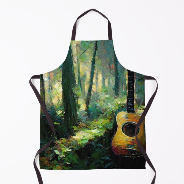 Item preview, Impressionist style Guitar in the Forest designed and sold by ThePurpleMelon.