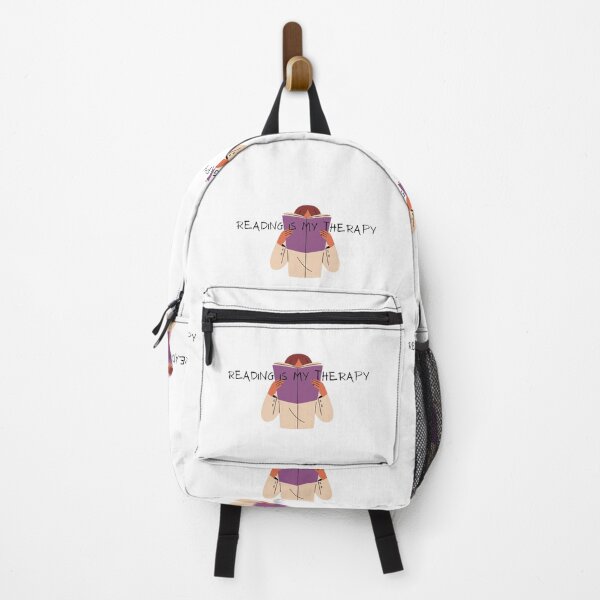 Item preview, Reading Is My Therapy, with person reading book designed and sold by TheMajesTee.