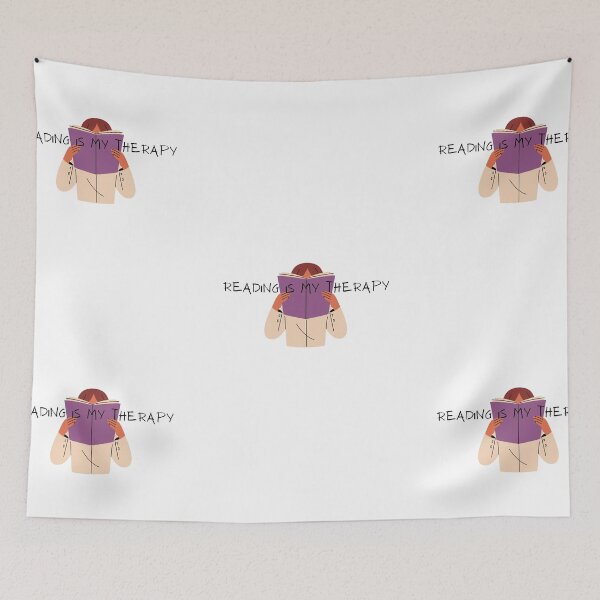 Item preview, Reading Is My Therapy, with person reading book designed and sold by TheMajesTee.