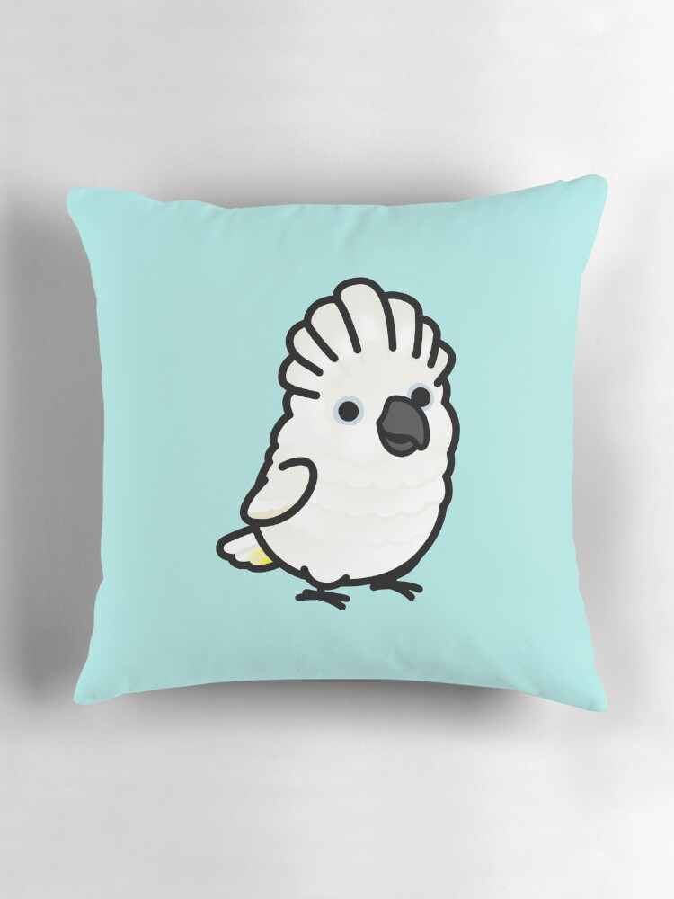 Thumbnail 3 of 4, Pillow, Chubby Umbrella Cockatoo designed and sold by birdhism.