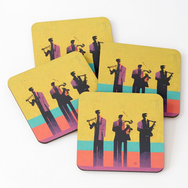 Item preview, Pop-art Style Jazz Band Print designed and sold by ThePurpleMelon.
