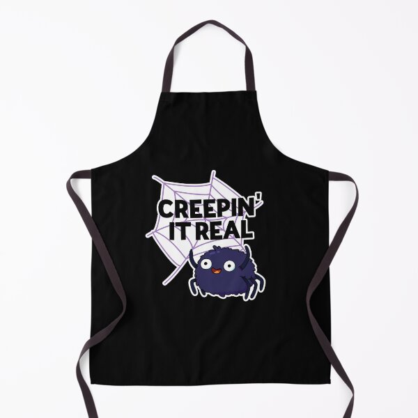 Item preview, Creeping It Real Funny Halloween Spider Puns (Dark BG) designed and sold by punnybone.