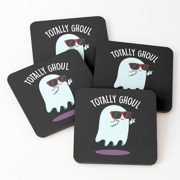 Item preview, Totally Ghoul Funny Halloween Ghost Puns (Dark BG) designed and sold by punnybone.