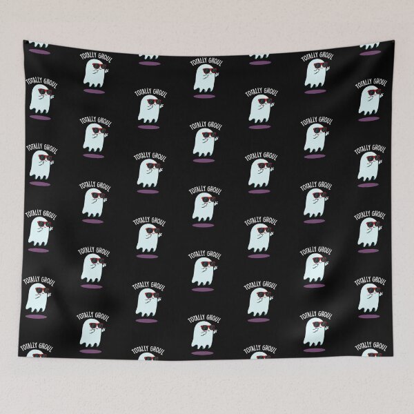 Item preview, Totally Ghoul Funny Halloween Ghost Puns (Dark BG) designed and sold by punnybone.