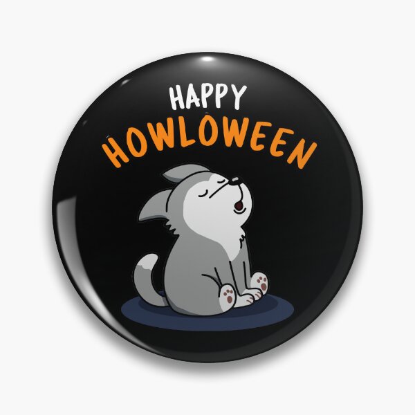 Item preview, Happy Howloween Funny Puppy Dog Puns (Dark BG) designed and sold by punnybone.