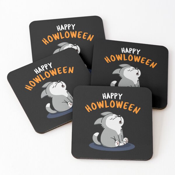 Item preview, Happy Howloween Funny Puppy Dog Puns (Dark BG) designed and sold by punnybone.