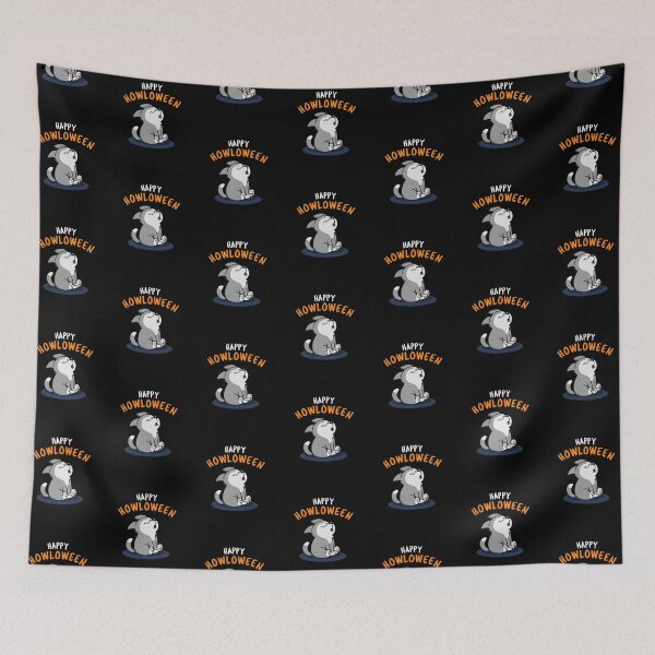 Item preview, Happy Howloween Funny Puppy Dog Puns (Dark BG) designed and sold by punnybone.